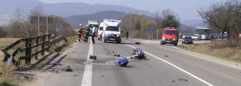 dopravná nehoda motocykla