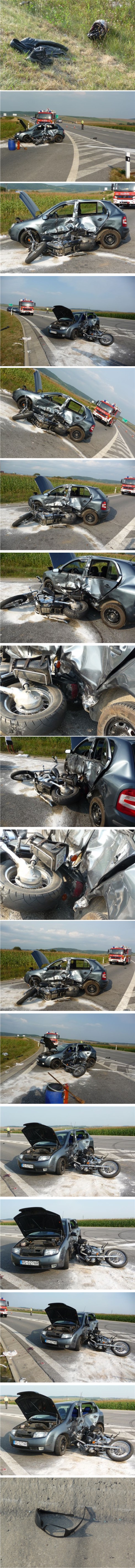 dopravná nehoda motorkár a auto