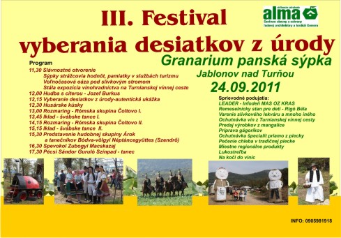 III. festival vyberania desiatkov z úrody