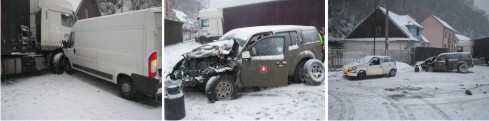 Pri dopravnej nehode sa zrazili 4 vozidlá