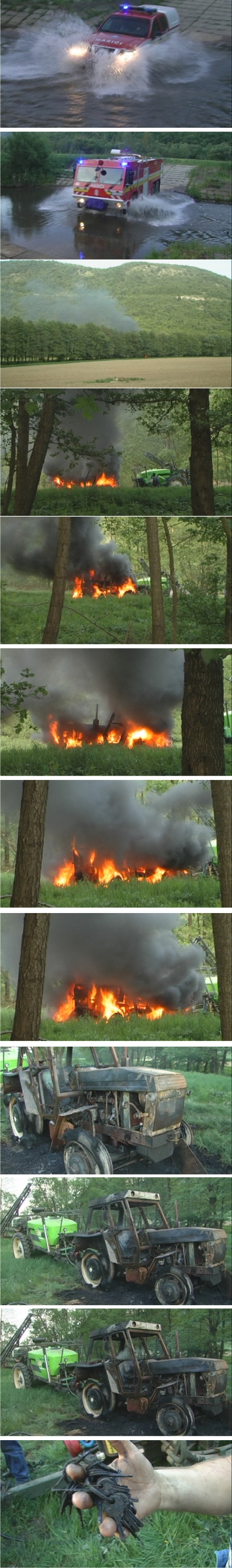 Traktor zhorel do tla - Pašková Okres Rožňava