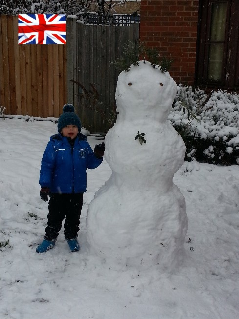 Snow man London from Domi